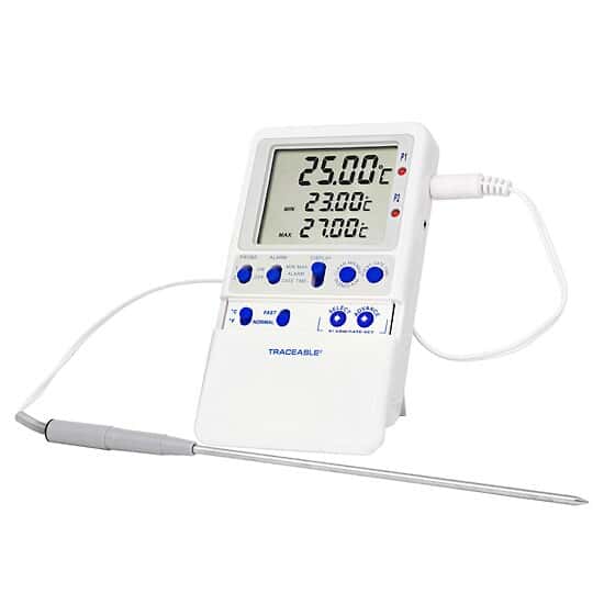 High-Accuracy Fridge/Freezer Thermometer; 1 Stainless Steel Probe