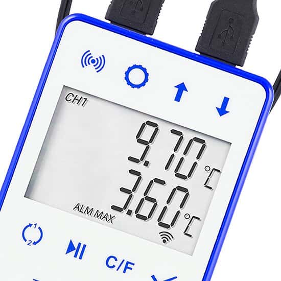 Wi-Fi Data Logging Refrigerator/Freezer Thermometer Compatible with TraceableLIVE® Cloud Service; 2 Bottle Probes - Image 3