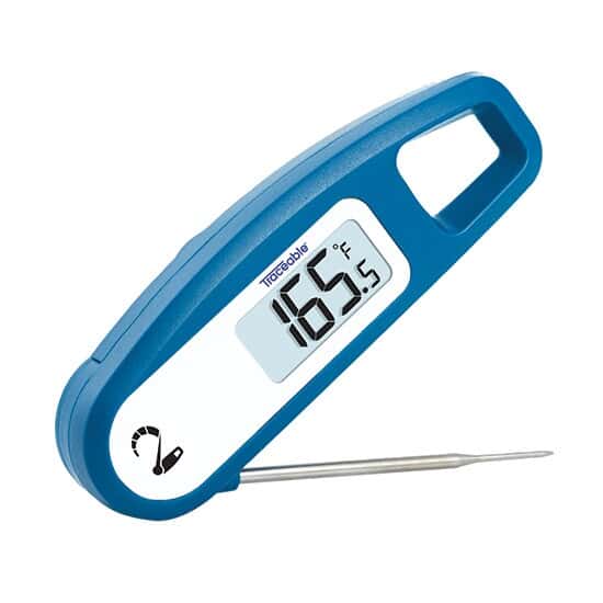 Folding Stem Thermometer, NSF-Certified; 2.8"L Stainless Steel Probe