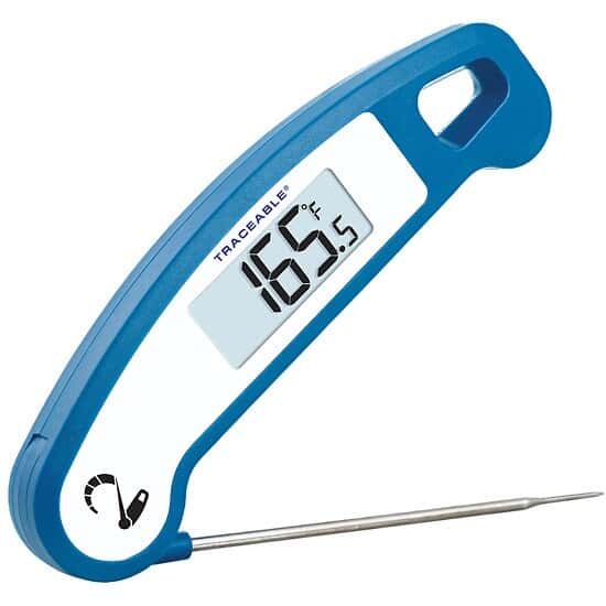 Folding Stem Thermometer, NSF-Certified; 4.5"L Stainless Steel Probe