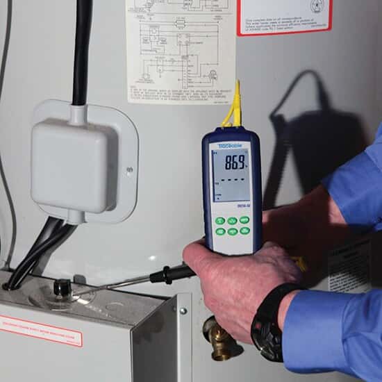 Dual-Input Data Logging Thermocouple Probe Thermometer, Type K/J - Image 2