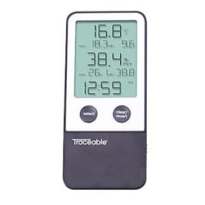 Traceable® Thermohygrometer with Clock