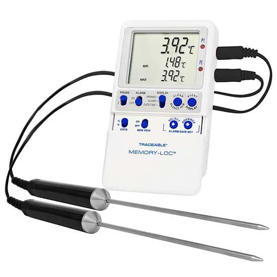 Datalogging Thermometer; 2 Stainless Steel Probes
