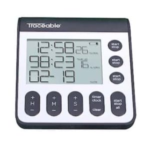 Traceable® Three-Channel Benchtop Timer with Antimicrobial Protection